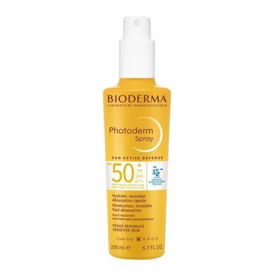 Bioderma Photoderm SPF50+ Sunscreen Spray for Family Use - Non-Greasy, Dermatologically Tested