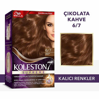 Wella Koleston Supreme Chocolate Brown Hair Dye 6/7 - Intense Color, Gray Coverage & Oil Treatment for Moisturized Hair Wella Koleston Chocolate Brown Hair Dye. Intense Color & Gray Coverage hair dye, hair color, at home hair color, chocolate brown hair dye, permanent hair color, hair coloring kit, gray hair coverage, wella koleston, hair color with oil treatment, hair coloring, brown hair dye, diy hair color, home hair color, gray coverage, hair color kit, hair color for women, hair color for gray hair, ha