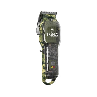 Trina Professional Rechargeable Hair Clipper - Camouflage Design for Precision Cutting, Cordless Operation Trina Rechargeable Hair Clipper - Precision Cutting rechargeable hair clipper, professional hair cutting, camouflage hair clipper, cordless hair trimmer, Trina hair clipper, hair cutting tools, grooming essentials, barber supplies, precision hair clippers, cordless grooming tools