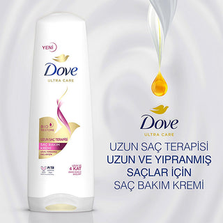 Dove Ultra Care Long Hair Therapy Conditioner - Repair Damaged Hair & Split Ends, Vegan & Cruelty-Free - 11.83 fl oz Dove Long Hair Therapy: Repair Damage & Split Ends - Vegan hair conditioner, long hair care, damaged hair treatment, split ends repair, vegan hair conditioner, cruelty-free hair care, hair growth conditioner, Dove hair conditioner, hair moisturizing conditioner, hair therapy conditioner, long hair, hair repair, split ends, breakage, vegan, cruelty-free, PETA approved, Bio-Restore Complex, Cer