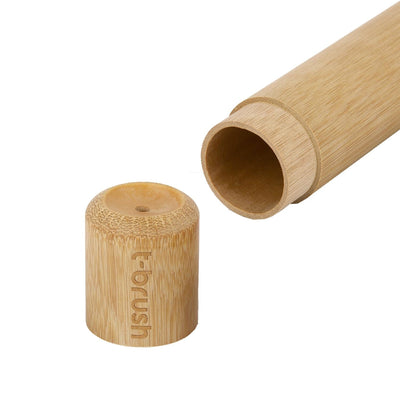 T-Brush Bamboo Toothbrush Holder - Eco-Friendly Bathroom Organizer for Multiple Toothbrushes, Sustainable Storage Soluti