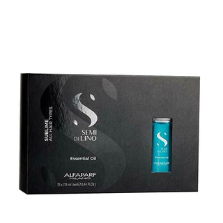 Alfaparf Semi Di Lino Sublime Essential Oil 12x13 ml - Luxurious Hair Care with Premium Essential Oils Alfaparf Semi Di Lino Sublime Essential Oil - Luxury Hair Care Alfaparf Semi Di Lino Sublime Essential Oil, luxury hair care, essential oil for hair, premium hair treatment, small batch essential oil, hair care products, travel-friendly hair care, premium hair oil, Alfaparf hair products