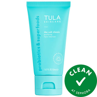 Mini The Cult Classic Purifying Face Cleanser - Probiotic Gel Cleanser for Balanced Skin Mini Purifying Face Cleanser - Probiotic Gel for Balanced Skin Purifying Face Cleanser, Gel-based Cleanser, Probiotic Face Cleanser, Gluten-free Skincare, Cruelty-free Beauty Products, Face Wash, Facial Cleanser, Skincare, Normal Skin, Dry Skin, Combination Skin, Oily Skin, Probiotics, Prebiotics, Turmeric, White Tea, Blueberry, Lightweight Gel, Clinically Tested, Ethical Beauty, Skincare Routine
