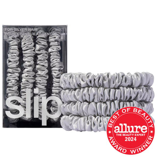 Slip Slipsilk Skinny Scrunchies - 4 Pack Pure Silk Hair Accessories for Anti-Crease Hair Ties Slip Slipsilk Skinny Scrunchies - Pure Silk Hair Accessories silk scrunchies, hair accessories, anti-crease hair ties, pure silk hair scrunchies, Slip silk products, hair care, hair ties, scrunchies, pure silk, mulberry silk, hair damage prevention, hair health, styling accessories, beauty products, hair styling, silk hair ties