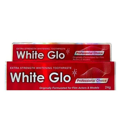 White Glo Whitening Toothpaste Extra White 24g - Hydrogen Peroxide-Free, Daily Use, Fresh Breath