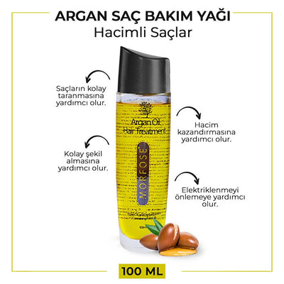 Morfose Argan Hair Oil 100ml - Nourishing, Anti-Frizz, and Moisturizing Treatment for Dry Damaged Hair
