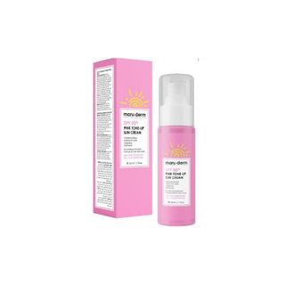 maruderm spf50 pink tone equalizing sunscreen, maruderm sunscreen bottle, sunscreen texture on hand Maruderm SPF50+ Pink Tone Equalizing Sunscreen | 50ml Maruderm SPF50+ Pink Tone Equalizing Sunscreen - 50ml sunscreen, spf50, skin-care, pink-tone-equalizing, moisturizing, vegan, natural-ingredients, correction, ultra-protection, ai-generated