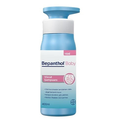 Bepanthol Baby Body Shampoo 400ml - Gentle, Paraben-Free, SLS-Free for Sensitive Skin