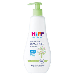 HiPP Babysanft Baby Hair & Body Gel 400ml - Gentle Formula | Natural