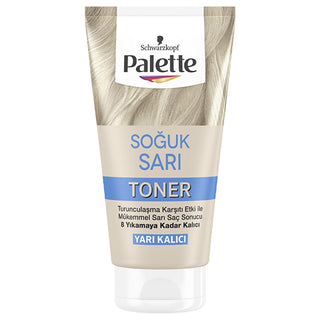 Palette Cool Blonde Hair Toner - Neutralize Yellow & Brass, Achieve Cool Blonde Tones at Home - Temporary Hair Dye, 150 ml Palette Cool Blonde Hair Toner: Fix Brassy Yellow, Get Icy Blonde hair toner, cool blonde toner, yellow hair correction, brassy hair fix, temporary hair dye, blonde hair toner, light blonde toner, palette toner, at home hair toner, blonde hair, toner, cool blonde, brassiness, yellow tones, temporary color, hair dye, light blonde, honey blonde, at-home, hair care, beauty, women's hair, g
