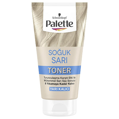 Palette Cool Blonde Hair Toner - Neutralize Yellow & Brass, Achieve Cool Blonde Tones at Home - Temporary Hair Dye, 150 