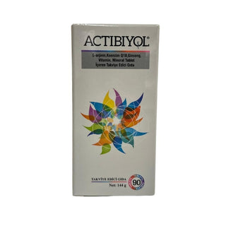 Actibiyol L-Arginine, CoQ10 & Ginseng Supplement Tablets: Boost Energy, Support Immunity & Heart Health - 90 Tablets Actibiyol: Energy, Immunity & Heart Health Supplement Tablets L-Arginine supplement, Coenzyme Q10 tablets, Ginseng vitamin supplement, Vitamin and mineral complex, Dietary supplement tablets, Actibiyol, energy and vitality supplements, immune support vitamins, tribulus extract supplement, L-Arginine, CoQ10, Ginseng, vitamin C, zinc, folic acid, selenium, vitamin B12, energy boost, immune supp