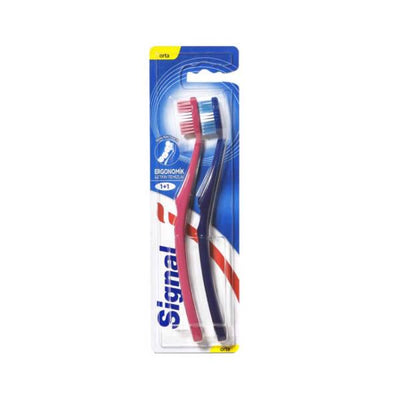 Signal Ergonomic Toothbrush: Medium Bristles for Effective Teeth Cleaning - Comfortable Oral Hygiene