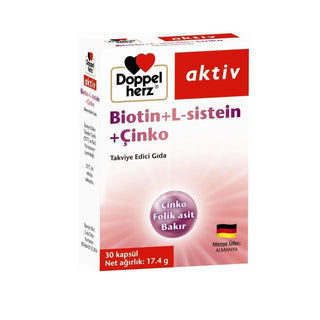 Doppelherz Aktiv Biotin+L-cysteine+Zinc 30 Capsules
