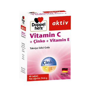 Doppelherz Aktiv Vitamin C + Zinc + Vitamin E 40 Tablets