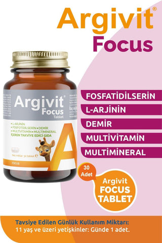 Argivit Focus Dietary Supplement - Multivitamin, Multimineral, Fosfatidilseri...