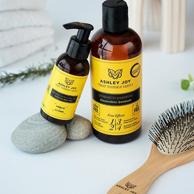 Ashley Joy Hair Loss Strengthening Shampoo - Garlic & Keratin Repair, Boost Volume & Shine - 400ml