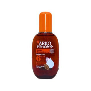 arko suncare spf6 bronzer spray, cocoa and carrot oil sunscreen spray, bronzing spray for sensitive skin Arko Suncare SPF6 Bronzlaştırıcı Sprey - Cocoa & Carrot Oil | 220 ml Arko Suncare SPF6 Bronzlaştırıcı Sprey | 220 ml arko, suncare, spf6, bronzing-spray, cocoa-oil, carrot-oil, water-resistant-sunscreen, sunbathing, sensitive-skin, ai-generated