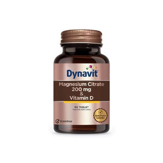 Dynavit Magnesium Citrate 200 & Vit D 60 Tablets