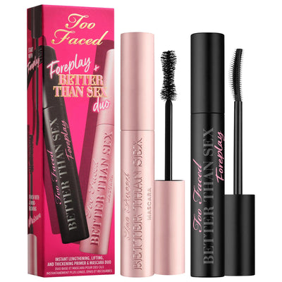 Too Faced Foreplay + Better Than Sex Primer & Mascara Duo - Lengthening, Volumizing, Cruelty-Free Mascara Set