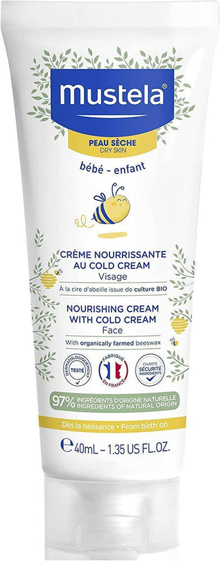 Mustela Nourishing Baby Face Cream with Cold Cream - Gentle & Natural Infant Moisturizer for Dry Skin, Shea Butter & Ceramides, 40ml Mustela Baby Face Cream - Natural Cold Cream for Dry Skin baby face cream, newborn face cream, cold cream for baby, dry skin baby cream, natural baby skincare, baby moisturizing cream, infant face moisturizer, shea butter baby cream, ceramide baby cream, gentle baby face cream, baby cream, face cream, newborn cream, moisturizing cream, shea butter, ceramides, natural skincare,