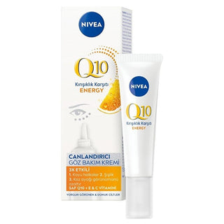Nivea Q10 Energy Vitamin C Eye Cream: Revitalize, Firm & Reduce Dark Circles - Anti-Wrinkle, For Sensitive Skin Nivea Q10 Vitamin C Eye Cream: Anti-Wrinkle & Dark Circle Remover eye cream, anti-wrinkle eye cream, vitamin C eye cream, Q10 eye cream, eye cream for dark circles, eye cream for sensitive skin, revitalizing eye cream, firming eye cream, anti aging eye cream, dark circle remover, wrinkle reducer, sensitive skin, contact lens friendly, vitamin E, skin care, face care, beauty, personal care, fine li