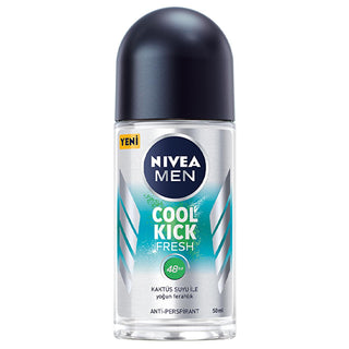 Nivea Men Cool Kick Fresh Roll-On Deodorant - 48 Hour Protection, Alcohol-Free, Long-Lasting Freshness Nivea Men Cool Kick Fresh Deodorant - 48hr Protection Nivea Men Deodorant, Roll-On Deodorant, Anti-perspirant Deodorant, Alcohol-free Deodorant, Long-lasting Freshness Deodorant, Men's Grooming, Personal Care, Deodorant for Men, Sensitive Skin Deodorant, 48 Hour Protection Deodorant
