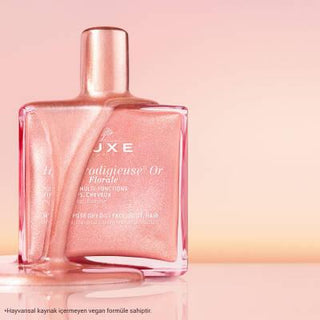 Nuxe Huile Prodigieuse Florale Or: Multi-Purpose Shimmering Dry Oil for Radiant Skin & Hair - Natural Glow, Floral Scent, Lightweight Formula, 1.69 fl oz Nuxe Shimmering Dry Oil - Radiant Skin, Floral Scent | Multi-Purpose shimmering dry oil, multi-purpose oil, floral body oil, radiant skin oil, natural glow oil, Nuxe Huile Prodigieuse Florale Or, pink gold shimmer oil, tsubaki oil skincare, argan oil hair treatment, body oil, hair oil, face oil, shimmering oil, floral scent, natural ingredients, lightweigh