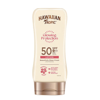 Hawaiian Tropic Glowing Protection SPF 50 Sunscreen Lotion - UVA/UVB, Vegan & Cruelty-Free, Moisturizing - 6.09 fl oz Hawaiian Tropic SPF 50 Sunscreen - Vegan UVA/UVB Protection sunscreen lotion, SPF 50 sunscreen, Hawaiian Tropic sunscreen, vegan sunscreen, cruelty-free sunscreen, UVA UVB protection, water resistant sunscreen, sun protection lotion, sunscreen with shea butter, glowing skin sunscreen, sun protection, moisturizing sunscreen, vegan, cruelty-free, sun damage prevention, anti-aging, skincare, be