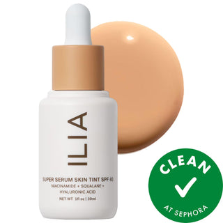 Ilia Super Serum Skin Tint SPF 40: Dewy, Light Coverage Foundation with Hyaluronic Acid & Niacinamide, Vegan & Cruelty-Free Skincare Makeup Ilia Tinted Serum SPF 40: Dewy, Light Coverage & Skincare Tinted serum foundation, SPF 40 foundation, Mineral sunscreen foundation, Vegan foundation, Dewy finish foundation, Hyaluronic acid foundation, Niacinamide serum tint, Light coverage foundation, Cruelty free makeup, Skincare makeup, foundation, tinted serum, SPF, mineral sunscreen, vegan, dewy finish, hyaluronic 