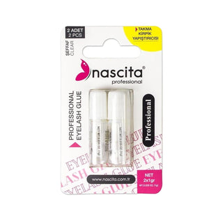 Nascita Eyelash Glue - 2-Pack White Adhesive for False Eyelashes - Safe & Reliable Nascita Eyelash Glue - Safe & Reliable 2-Pack Adhesive eyelash glue, false eyelash adhesive, Nascita eyelash glue, white eyelash glue, 2-pack eyelash adhesive, beauty products, cosmetic adhesives, false eyelash application, eyelash enhancement, beauty essentials