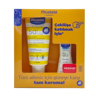 mustela sunscreen lotion spf50 200ml, mustela hydra bebe 100ml Mustela Sunscreen Lotion SPF50 200 ml + Mustela Hydra Bebe 100 ml Mustela Sunscreen Lotion SPF50 - Family Safe 200ml mustela, sunscreen-lotion, spf50, baby-skin-care, children-sunscreen, sensitive-skin, family-use, water-resistant, ai-generated, skincare