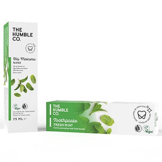humble brush fresh mint toothpaste tube, 75 ml vegan toothpaste from humble brush, natural peppermint toothpaste for adults Humble Brush Fresh Mint Toothpaste - Natural Whitening Formula for Adults | 75 ml Humble Brush Fresh Mint Toothpaste - 75 ml Vegan toothpaste, vegan, natural, whitening, hygiene, humble-brush, fresh-mint, oral-care, eco-friendly, ai-generated