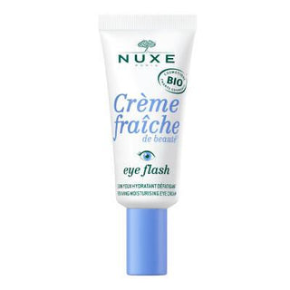 Nuxe Crème Fraîche de Beauté Eye Cream: Hydrates, Reduces Dark Circles & Puffiness | Sensitive Skin Formula Nuxe Eye Cream: Reduce Dark Circles & Puffiness eye cream, eye cream for sensitive skin, dark circle reducer, puffiness treatment, hydrating eye cream, Nuxe eye cream, eye care product, eye cream for dark circles, best eye cream for puffiness, sensitive skin, plant-based caffeine, buckwheat extract, 24-hour hydration, lightweight formula, dark circles, puffiness, hydration, gentle care, refreshed look