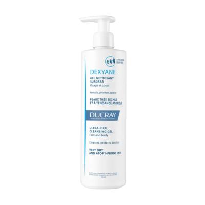 Ducray Dexyane Cleansing Gel: Soothe Irritation & Repair Dry, Atopic Skin (400ml) - Gentle, Hypoallergenic, Fragrance-Fr