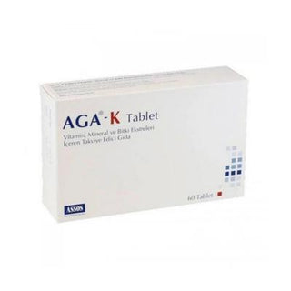 Assos Aga-K 60 Tablet Dietary Supplement with Vitamins, Minerals, and Plant Extracts Assos Aga-K 60 Tablet: Vitamins & Minerals Supplement dietary supplement, vitamins and minerals, plant extracts, supplementary food, nutritional health product, health and wellness, holistic nutrition, natural health products