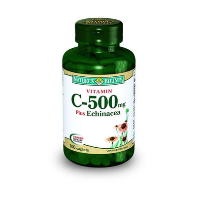 Nature's Bounty Vitamin C-500 mg Plus Echinacea Dietary Supplement for Immune Support - 100 Kaplet