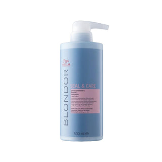 Wella Blondor Blonde Seal & Care Post-Lightening Hair Care Cream 500ml - Nourishing Treatment for Blonde Hair Wella Blondor Blonde Seal & Care 500ml - Post-Lightening Hair Care Wella Blondor, Blonde Seal & Care, Post-lightening hair care, Blonde hair treatment, Hair nourishment after lightening, Hair care products, Blonde hair care, Lightened hair care, Nourishing hair treatments, Color-treated hair care, Wella hair products, Hair care cream, Post-lightening treatment