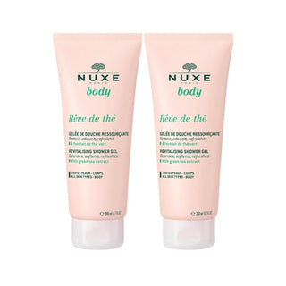 Nuxe Reve De The Shower Gel Duo - 2 x 200ml - Luxurious & Fragrant Body Wash for Soft, Clean Skin Nuxe Reve De The Shower Gel: Luxury Body Wash for Soft Skin Nuxe shower gel, Reve De The shower gel, luxury shower gel, fragrant body wash, Nuxe body wash, shower gel 200ml, best shower gel, discounted shower gel, shower gel, body wash, Nuxe, Reve De The, fragrant shower gel, moisturizing shower gel, gift for her, self-care, bath and body, skin care, body cleanser, daily shower, aromatherapy, pampering, cleansi