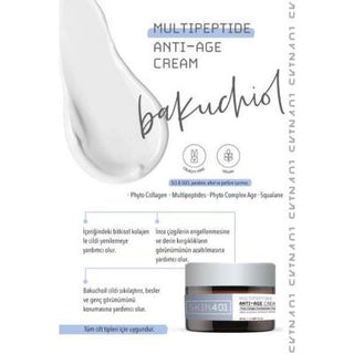 skin401 multipeptide bakuchiol anti-age cream 50 ml front view, skin401 multipeptide bakuchiol anti-age cream 50 ml back view Skin401 Multipeptide Bakuchiol Anti-Age Cream - 50 ml Skin401 Bakuchiol Anti-Age Cream - Vegan Formula skin401, bakuchiol, anti-aging, vegan-skincare, moisturizer, skincare, cruelty-free, health-conscious, wrinkle-care, ai-generated