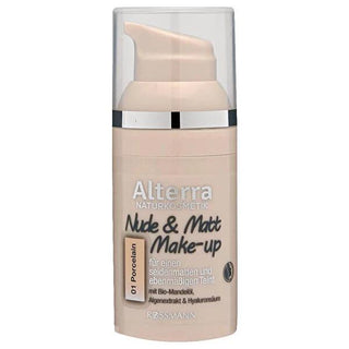 Alterra Porcelain Foundation Makeup - Vegan, Matte Finish, 30 ml Alterra Porcelain Foundation - Vegan Matte Makeup Alterra Mat Fondöten, Porcelain foundation, Vegan makeup, Matte finish foundation, Natural makeup, Foundation Makeup, Cruelty-free cosmetics, Plant-based beauty products, Makeup for fair skin, Moisturizing foundation