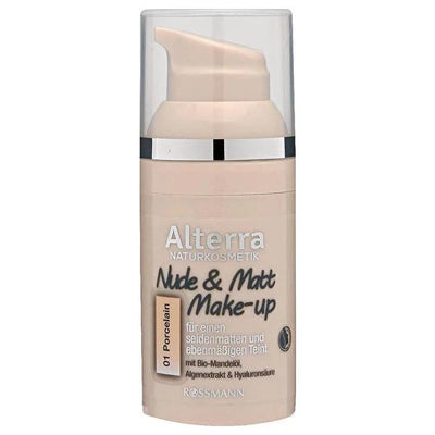 Alterra Porcelain Foundation Makeup - Vegan, Matte Finish, 30 ml