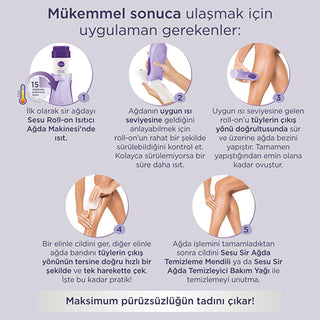 Sesu Soft Roll-On Sir Ağda 100 ml - Hypoallergenic Hair Removal Wax for Sensitive Skin Sesu Soft Roll-On Wax for Sensitive Skin hair removal wax, hypoallergenic wax, roll-on wax, sensitive skin hair removal, organic hair removal products, wax for hair removal, gentle hair removal, spatula-free wax, dermatologically tested wax, ECOCERT Certified Oat Oil, smooth skin, hair-free skin, beauty and personal care, skincare