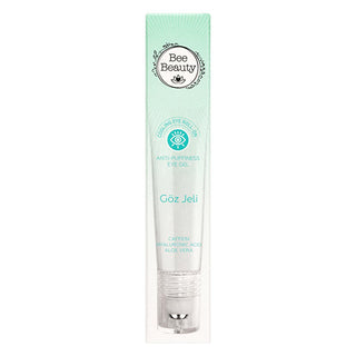 Bee Beauty Serinletici Roll-On Göz Jeli 15 ml - Under-Eye Gel for Reduced Puffiness & Hydration Under-Eye Gel for Reduced Puffiness & Hydration - Bee Beauty under-eye gel, roll-on eye gel, caffeine eye cream, hyaluronic acid eye gel, aloe vera eye care, reduce puffiness, eye hydration, brightening eye gel, skincare, cosmetics, beauty products, eye care, puffiness reduction, hydration, brightening, roll-on applicator, day and night use, Bee Beauty