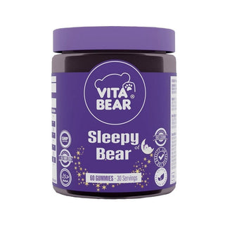 Vita Bear Sleepy Bear 60 Gummies - Natural Sleep Aid Supplement for Better Sleep Quality Vita Bear Sleepy Bear Gummies - Natural Sleep Aid sleep support supplement, melatonin gummies, natural sleep aid, relaxation gummies, sleep improvement supplement, dietary supplement, sleep aid, melatonin, 5-HTP, L-Theanine, Valerian Root, Passiflora, Chamomile, Vita Bear, sleep health, relaxation support, natural ingredients, chewable gummies
