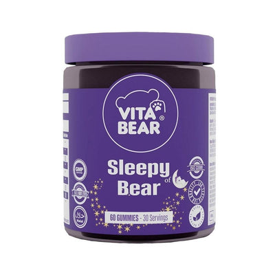 Vita Bear Sleepy Bear 60 Gummies - Natural Sleep Aid Supplement for Better Sleep Quality