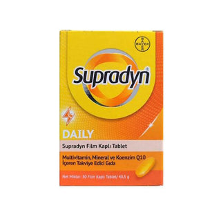 Supradyn Daily Multivitamin Supplement for Adults - 30 Tablets with Vitamins, Minerals, and Coenzyme Q10