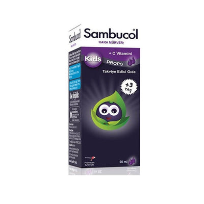 Sambucol Kids Immune Support Drops - 20ml Black Elderberry Supplement for Children, Natural Health Product