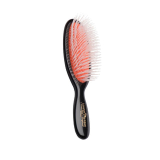 Mason Pearson Pocket Nylon N4 Dark Hair Brush - Compact, Portable, Gentle on Hair & Scalp Mason Pearson N4 Dark Hair Brush - Gentle & Portable Mason Pearson hair brush, nylon hair brush, portable hair brush, dark hair brush, compact hair care, hair care tools, detangling brush, travel hair brush, gentle hair brush, high-quality hair brush