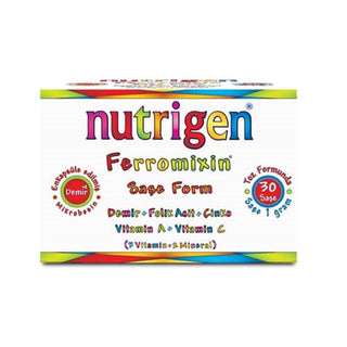 Nutrigen Ferromixin Dietary Supplement - Iron, Vitamin & Mineral Rich Sachets for Nutritional Support Nutrigen Ferromixin: Iron & Vitamin Supplement Dietary Supplement, Iron Supplement, Vitamin and Mineral Supplement, Nutrigen Ferromixin, Single-use Sachets, Nutritional Support, Iron Deficiency, Vitamin A, Vitamin C, Folate, Zinc, Health Supplements, Nutritional Health